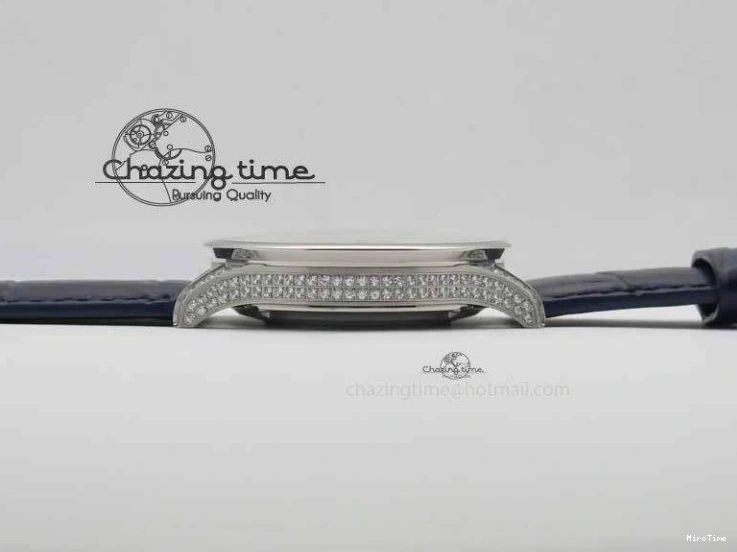 MIROTIME 0328 Portuguese IW3714 Diam ZF V2 1:1 Best Edition White Dial Blue Makers On Blue Leather Strap A79350 (Slim Movement) Stylish 7248